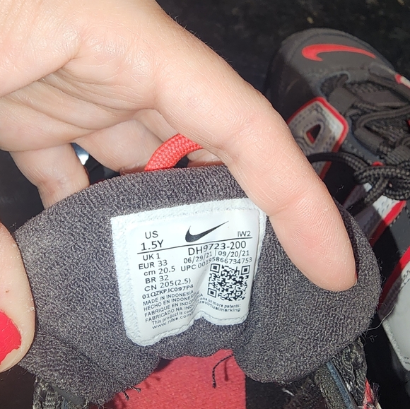 children's shoes, Nike Air brand, 1.5, gray and pink. - Picture 3 of 7